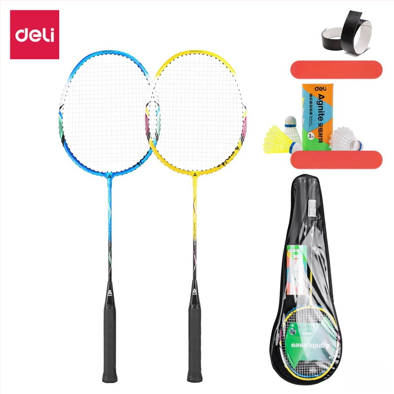 Deliangernet badminton raketė, 2 vnt., 95–100 g, tiesus smūgis, amatoriams ir jaunimui