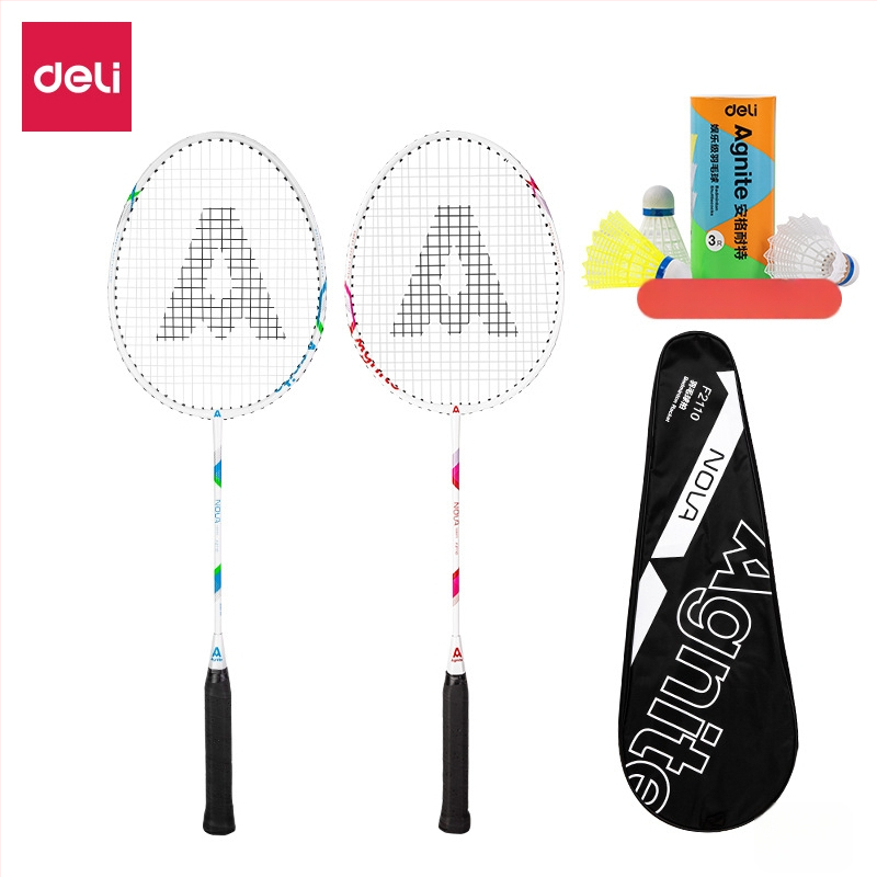 Deliangernet badminton raketė, 2 vnt., 95–100 g, tiesus smūgis, amatoriams ir jaunimui