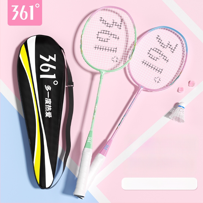 Badmintono raketė 361°, korpusas iš geležies lydinio, svoris 95–100 g, rankenos storis G2, tiesus velenas