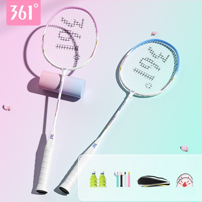 Badmintono raketė 361°, korpusas iš geležies lydinio, svoris 95–100 g, rankenos storis G2, tiesus velenas