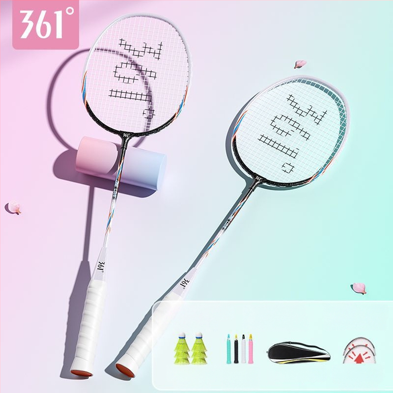 Badmintono raketė 361°, korpusas iš geležies lydinio, svoris 95–100 g, rankenos storis G2, tiesus velenas