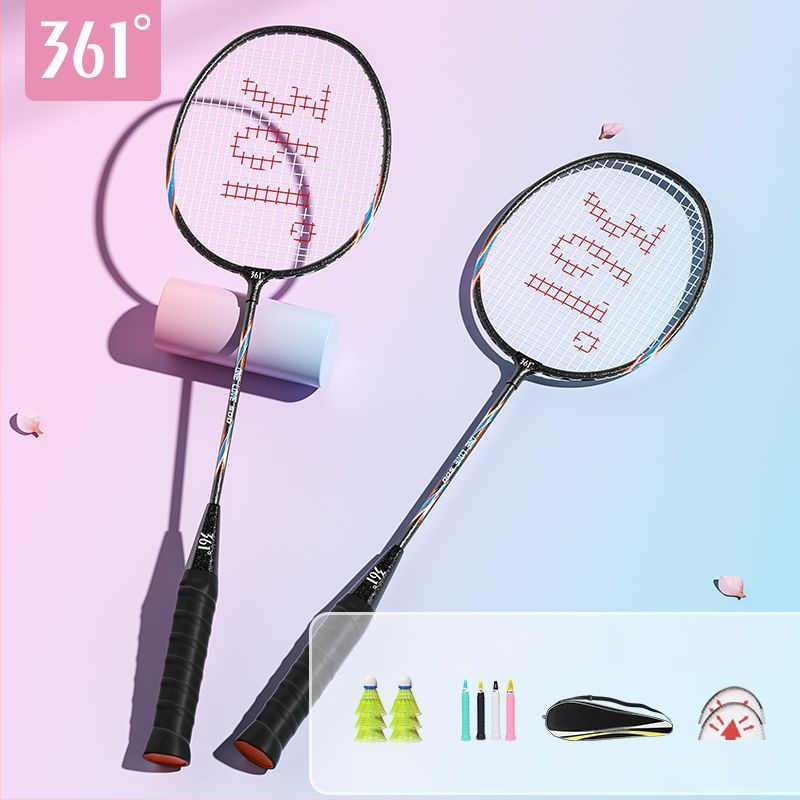 Badmintono raketė 361°, korpusas iš geležies lydinio, svoris 95–100 g, rankenos storis G2, tiesus velenas