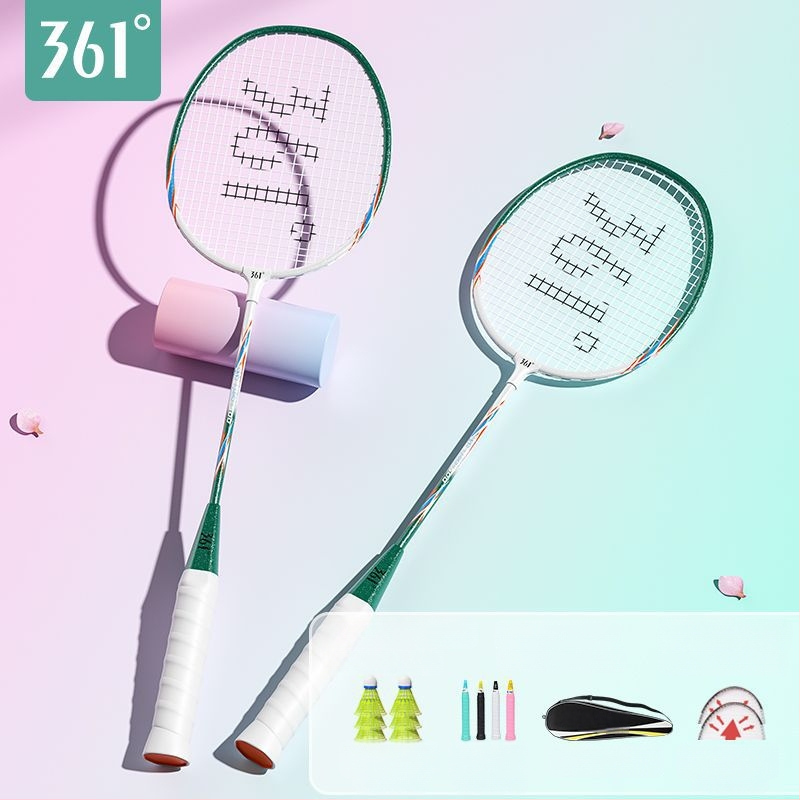 Badmintono raketė 361°, korpusas iš geležies lydinio, svoris 95–100 g, rankenos storis G2, tiesus velenas