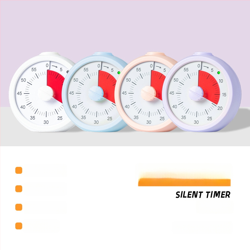 Cronometru vizual pentru copii cu numărătoare inversă și alarmă — carcasă pătrată din ABS, mișcare cuarț, afișaj analogic + digital, cronograf