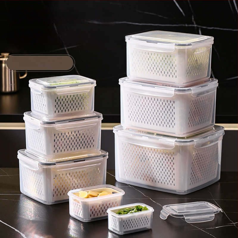 Nešiojama stačiakampio formos plastikinė maisto laikymo dėžutė su dangteliu, tinkama naudoti mikrobangų krosnelėje, talpa 0,3–5 L