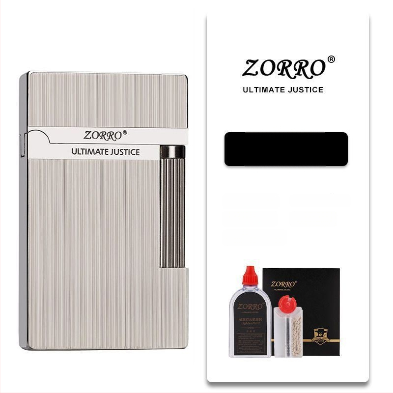 Metāla kerosēna aizdedzinātājs ar sānu slīdēšanas dizainu; atkārtoti lietojams; nav vēja izturīgs; logotipa drukāšana pieejama.