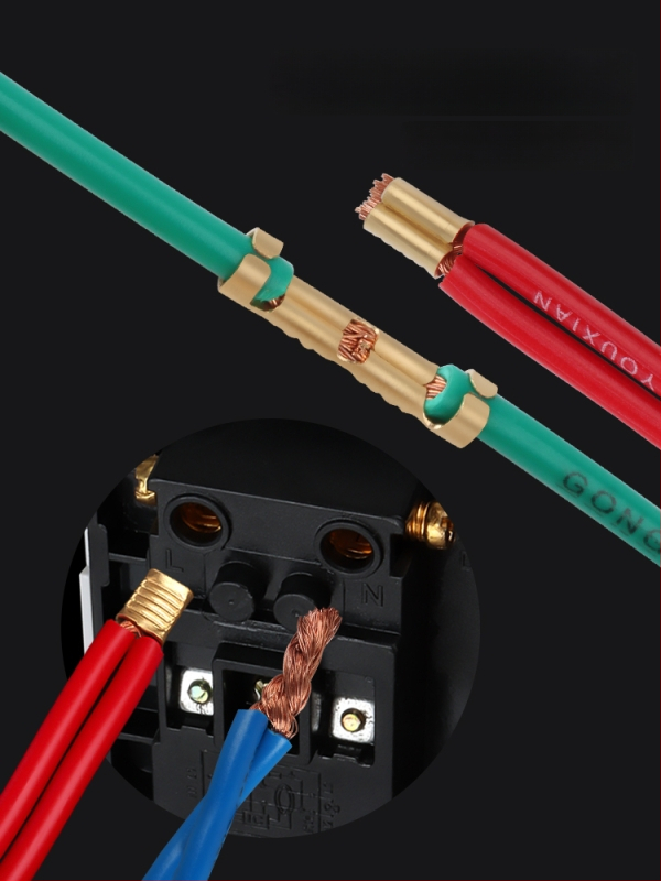 Crimp termināla savienotājs – auksti presēts, vara vads, starpposma butt/paralēlais savienojums, žoga tipa interfeiss (454A/B/C/T)