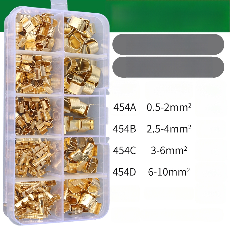 Crimp termināla savienotājs – auksti presēts, vara vads, starpposma butt/paralēlais savienojums, žoga tipa interfeiss (454A/B/C/T)