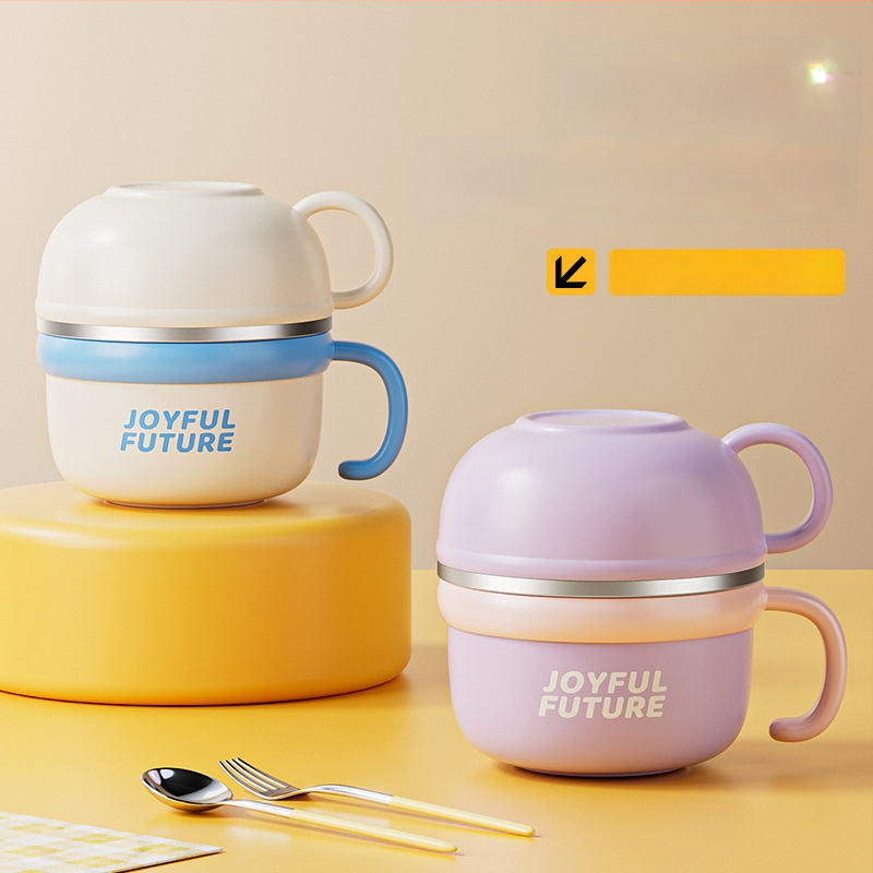 Izoliacinė nerūdijančio plieno pietų dėžutė su dangčiu, dviejų sluoksnių, 304 nerūdijančio plieno, 1–2 L talpa, logotipo spausdinimas galimas