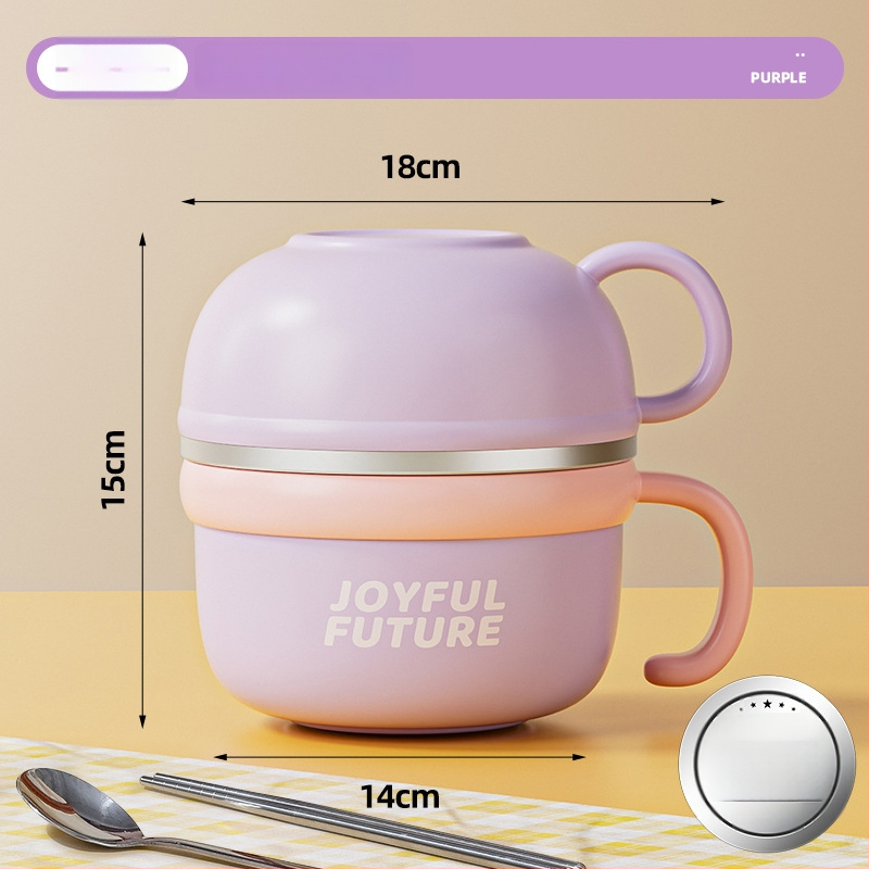 Izoliacinė nerūdijančio plieno pietų dėžutė su dangčiu, dviejų sluoksnių, 304 nerūdijančio plieno, 1–2 L talpa, logotipo spausdinimas galimas