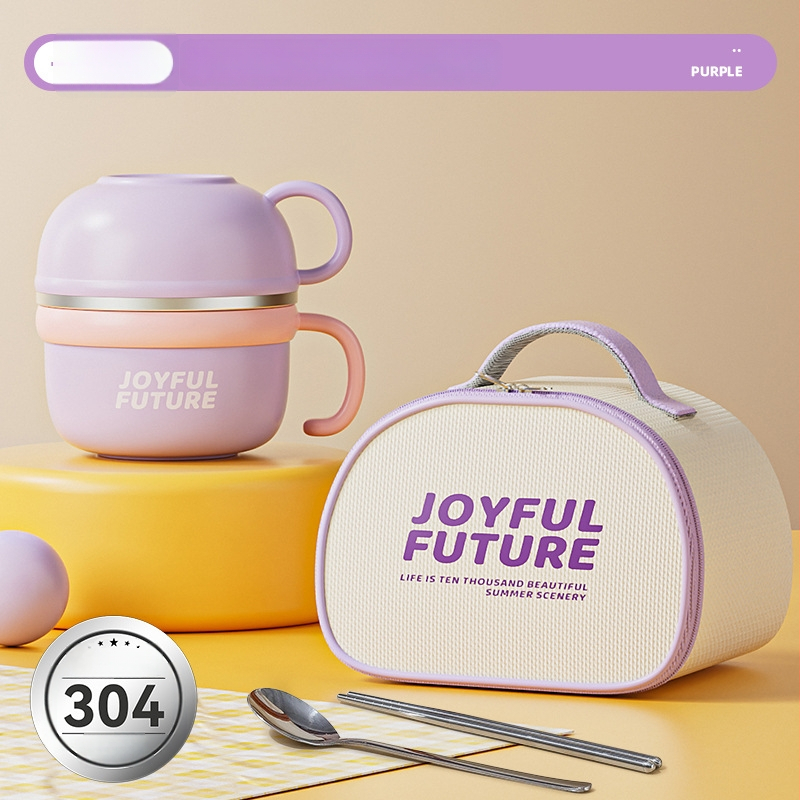 Izoliacinė nerūdijančio plieno pietų dėžutė su dangčiu, dviejų sluoksnių, 304 nerūdijančio plieno, 1–2 L talpa, logotipo spausdinimas galimas