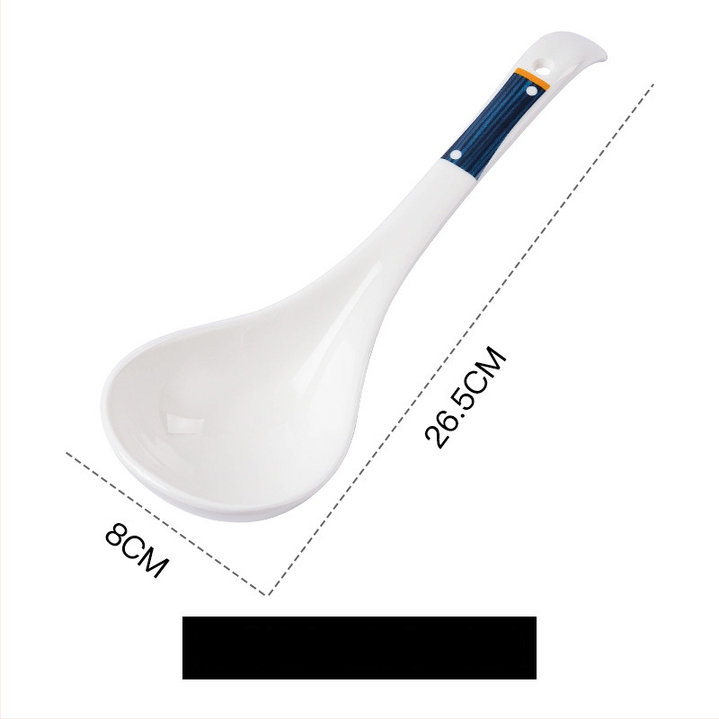 Keramická lyžička na polievku s kvetinovým vzorom, retro štýl, tlač loga.