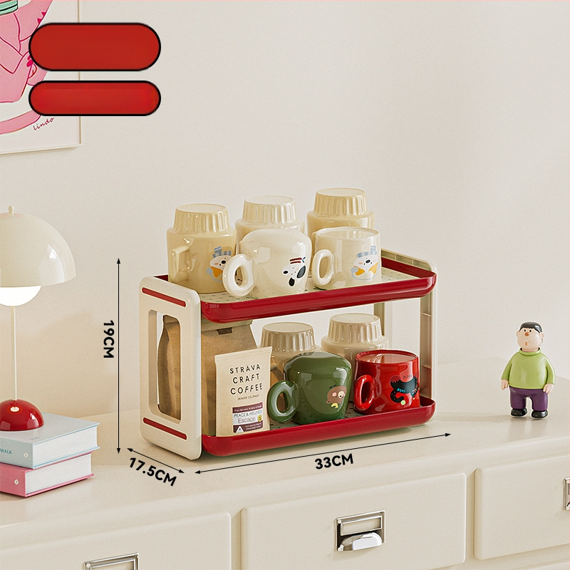 Plastmasinis puodelių laikiklis, daugiasluoksnis, šiuolaikiškas minimalistinis stilius, daugiafunkcinis