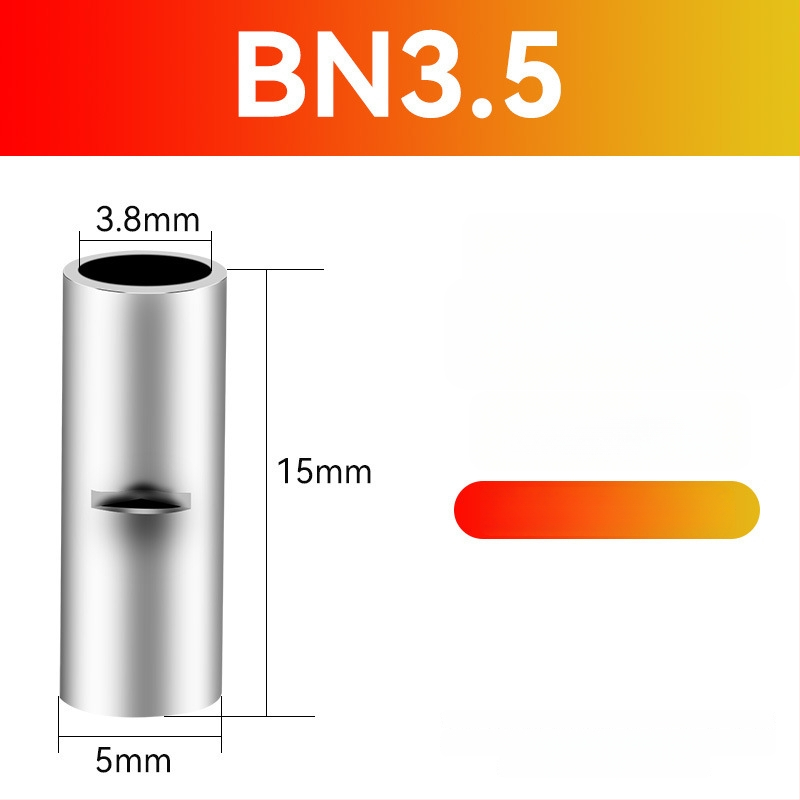 BN meďný krimpovací spoj – holý terminál a medzitýmový meďový spoj (Séria BN, 0,5–70)