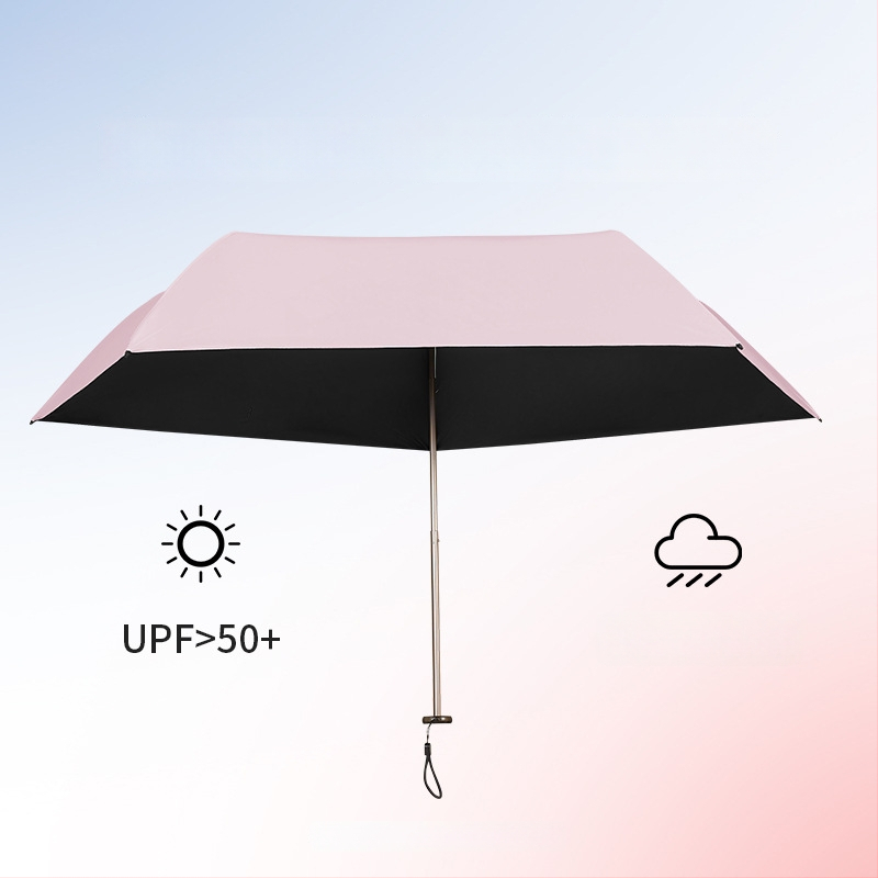 Pliiatsikujuline vihmavari, ülilihtne disain, Vinyl 190T kangas, alumiiniumvars, plastikust käepide, käsitsi avamine/sulgemine, UPF > 50