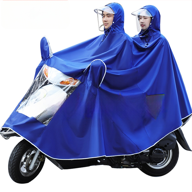 Elektriskā transportlīdzekļa lietus pončo, Oxford audums, 2,3 mm biezums, ūdensizturīgs PVC līmes slānis, logotipa apdruka iespēja, pielāgošana