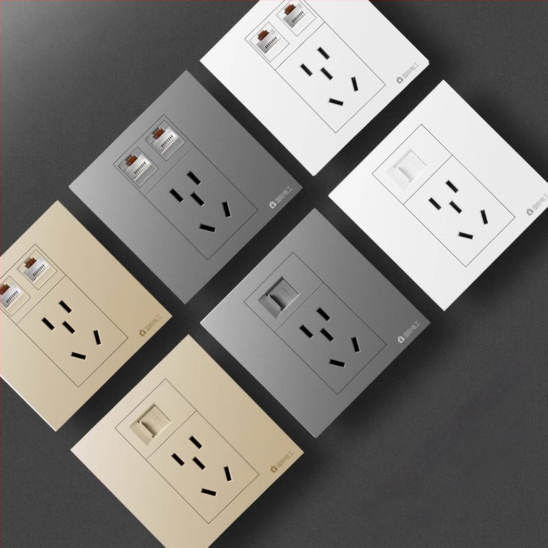 Piecuportīga tīkla sienas kontaktligzda, 10A, 128 sērija, Jaunais valsts standarts