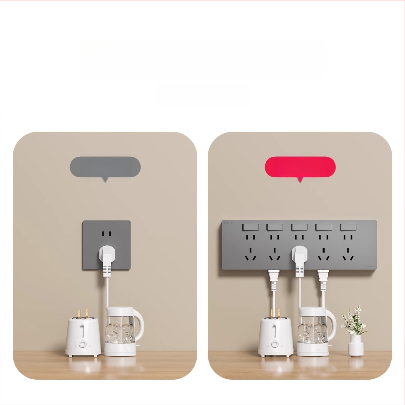 Ārējais ultra-plānais sienas uzstādāmais kontaktu panelis ar slēdzi, paplašināšanas kontaktu panelis ar piecām atverēm, korpuss no cinka-fosfora bronzas, 10A, 220V, piestiprināts pie sienas