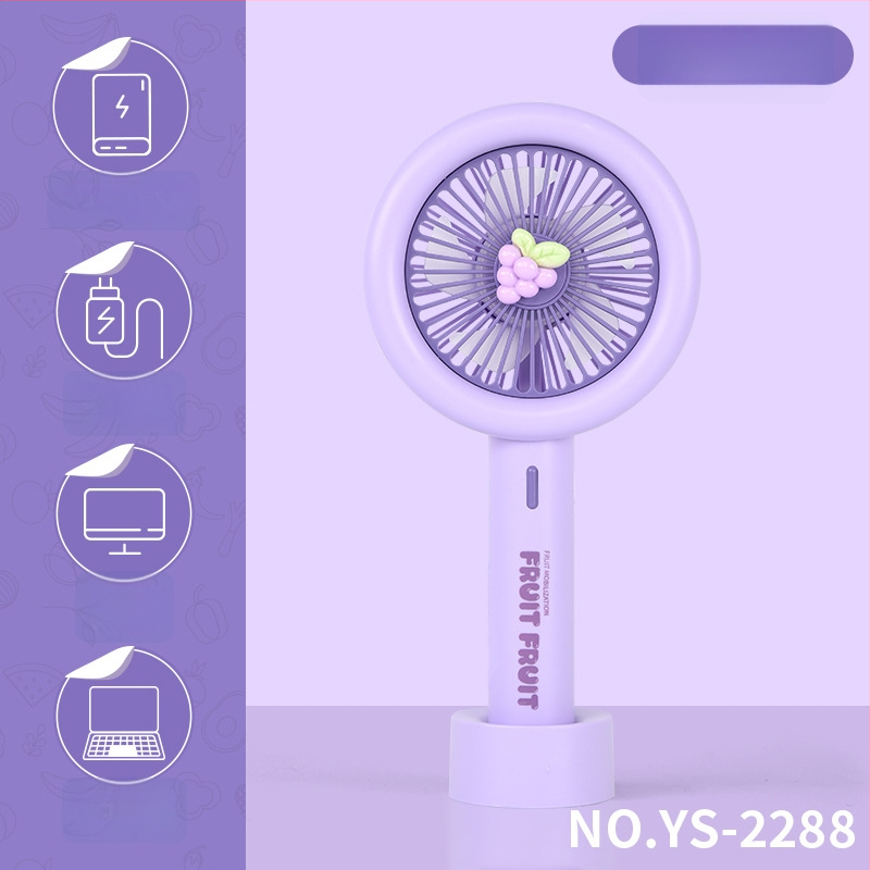 Rankinis USB ventiliatorius — 3 mentelės, įmontuota 100–300 mAh baterija, triukšmas mažesnis nei 36 dB, USB maitinimas