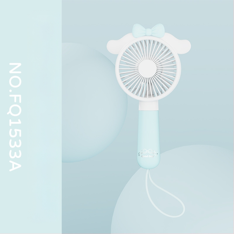 Rankinis USB ventiliatorius — 3 mentelės, įmontuota 100–300 mAh baterija, triukšmas mažesnis nei 36 dB, USB maitinimas