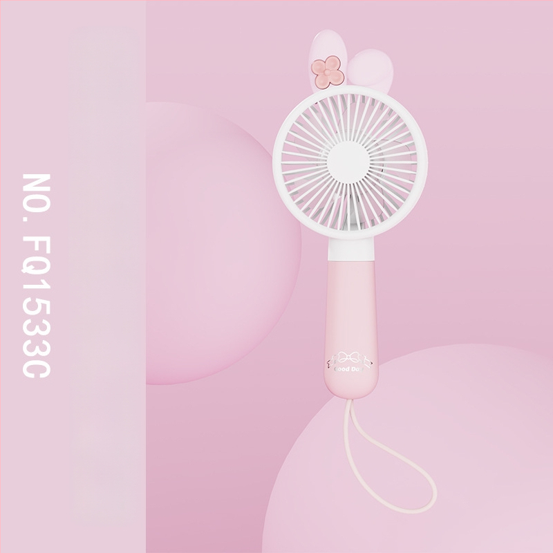 Rankinis USB ventiliatorius — 3 mentelės, įmontuota 100–300 mAh baterija, triukšmas mažesnis nei 36 dB, USB maitinimas