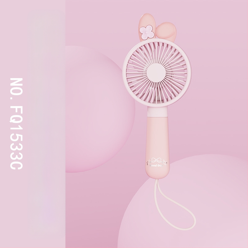 Rankinis USB ventiliatorius — 3 mentelės, įmontuota 100–300 mAh baterija, triukšmas mažesnis nei 36 dB, USB maitinimas