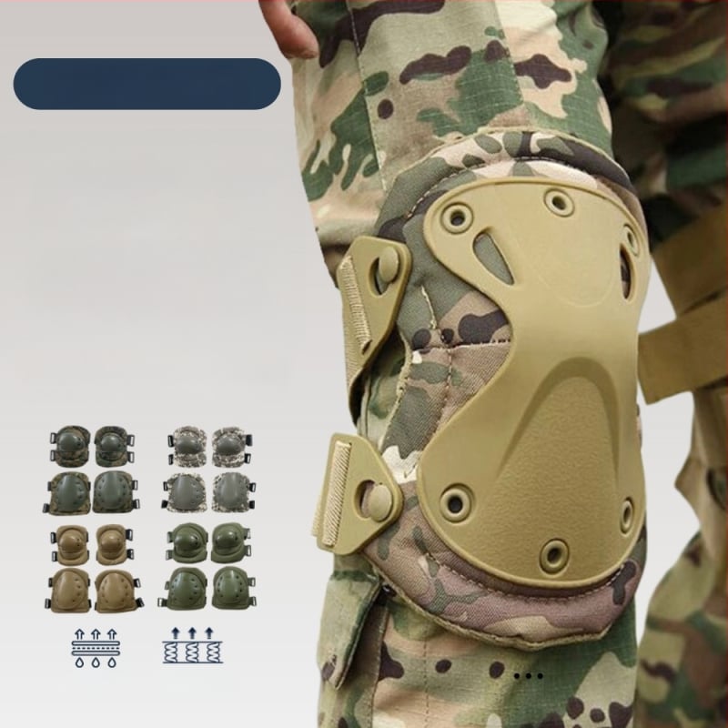 Set protecții pentru genunchi și coate, camuflaj tactic, antrenament de vară, protecție TPU/EVA pentru alpinism și ciclism