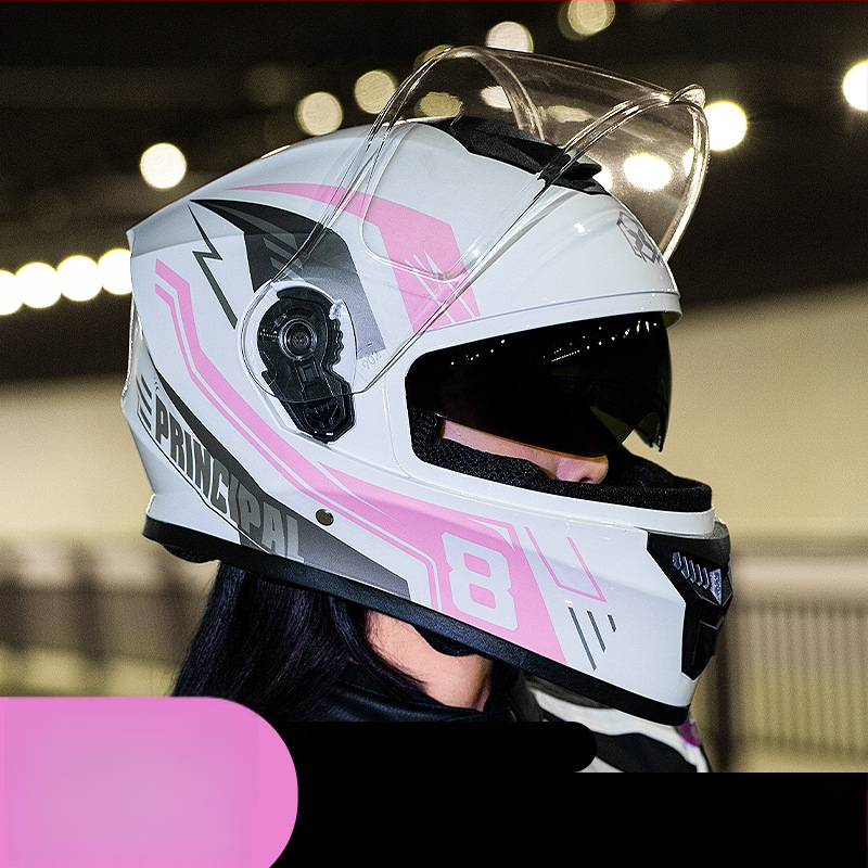 Pilno veido motociklo šalmas suaugusiems – nuo rūko, visoms sezonoms, polipropilenas (PP), tinkama kasdieniam važiavimui ir elektriniam motociklui