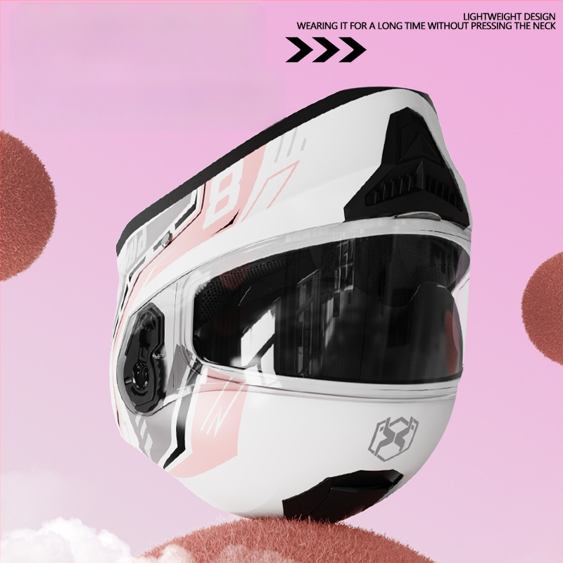 Pilno veido motociklo šalmas suaugusiems – nuo rūko, visoms sezonoms, polipropilenas (PP), tinkama kasdieniam važiavimui ir elektriniam motociklui