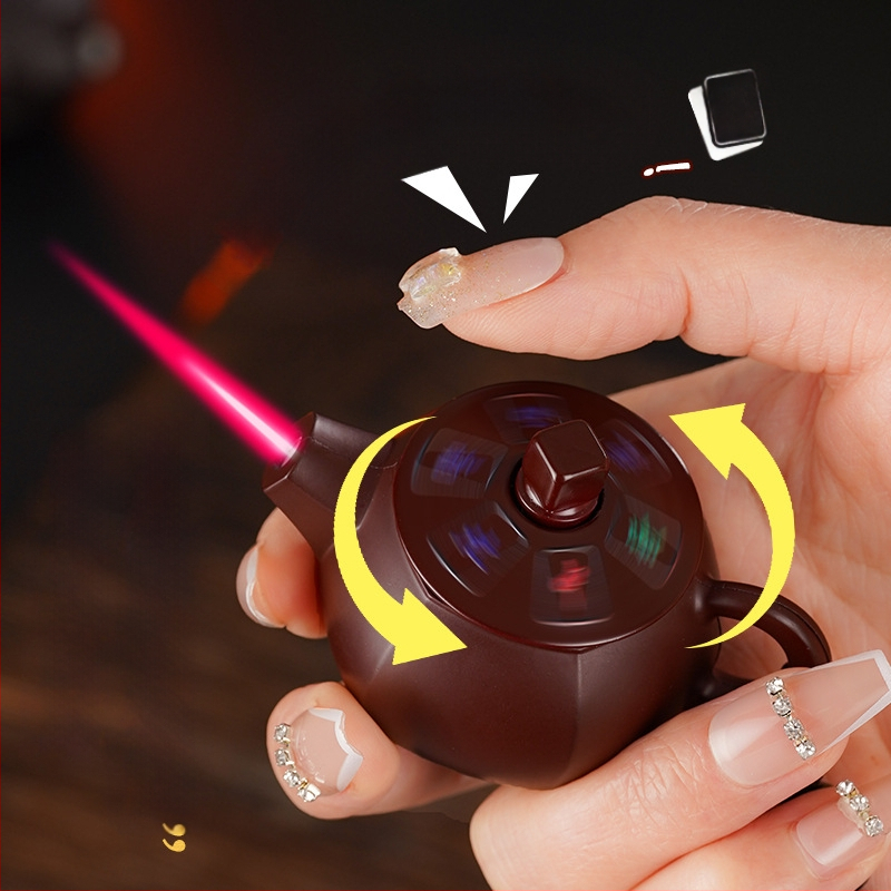 Metāla aizdedzinātājs ar rotējošu mehānismu, butāna degviela, vēju izturīgs, dekoratīvs un kolekcionējams, drukāts logotips