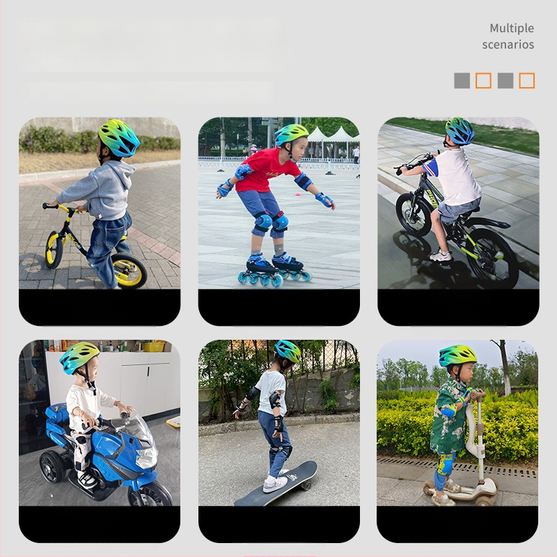 Bērnu velosipēdu ķivere, unisex, gradienta raksts, kods Ettk-7