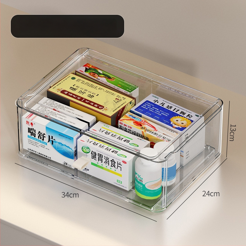 Libistatav hoiukarp kosmeetika ja laua jaoks – PET materjal, kaas, kokkupandav, läbipaistev pind, lauaorganisaator