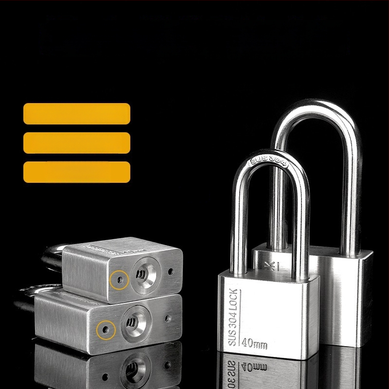 Huari 304 nerūdijanio plieno užraktas | Straight-Open Užraktas | Apsauga nuo vagių; Vandeniui atsparus; Korozijai atsparus; Visoms oro sąlygoms