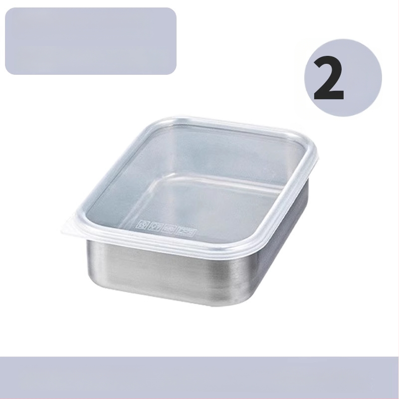 316 nerūdijančio plieno šviežumo dėžutė su dangteliu, maisto kokybei