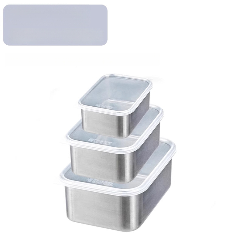 316 nerūdijančio plieno šviežumo dėžutė su dangteliu, maisto kokybei