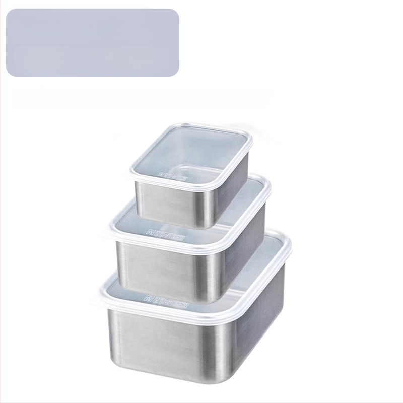 316 nerūdijančio plieno šviežumo dėžutė su dangteliu, maisto kokybei