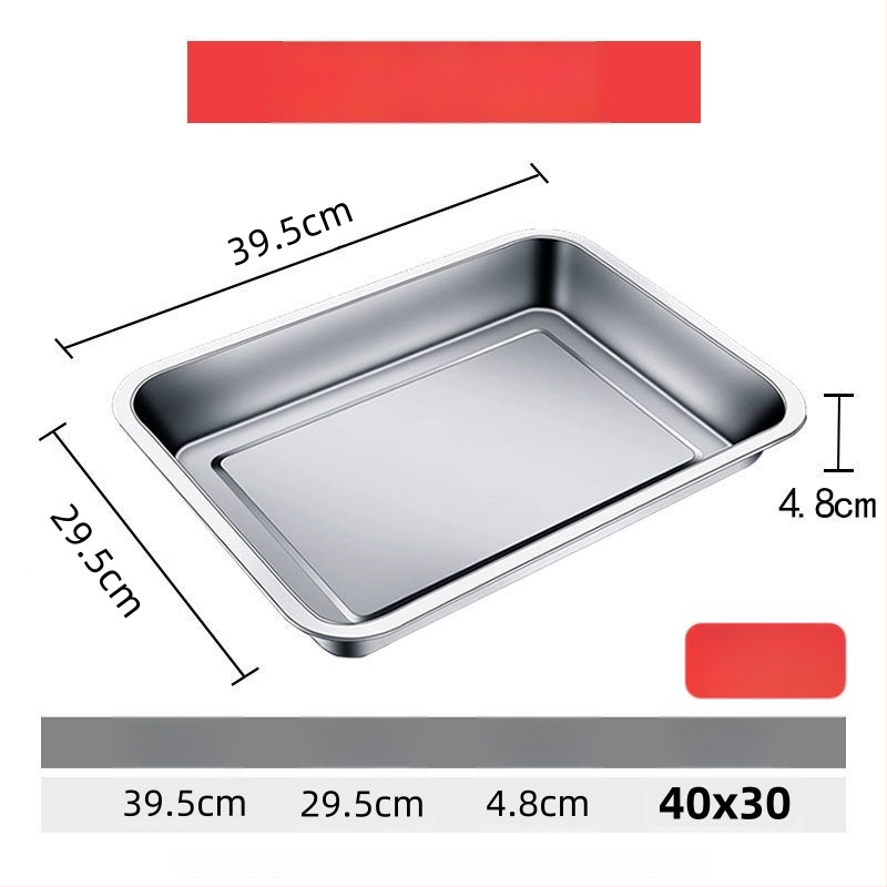 Xinrong Nehrđajući čelični četverokutni tanjur – jednobojni, modernistički minimalistički stil, prikladno za hotele i obroke, nije prikladno za mikrovalnu pećnicu