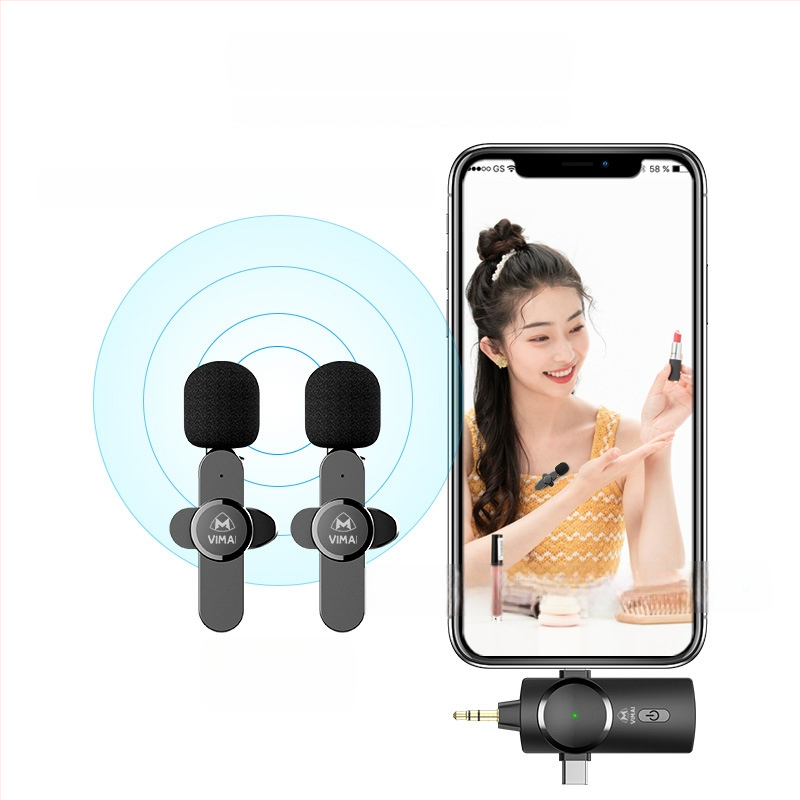 Lavalier mikrofons ar trīs vienā saskarni, 20 Hz–20 kHz, SNR ≥100 dB, iebūvētā baterija, modelis AP003