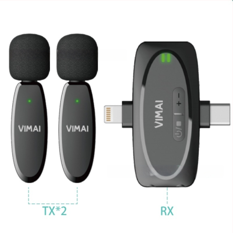 Lavalier mikrofons ar trīs vienā saskarni, 20 Hz–20 kHz, SNR ≥100 dB, iebūvētā baterija, modelis AP003
