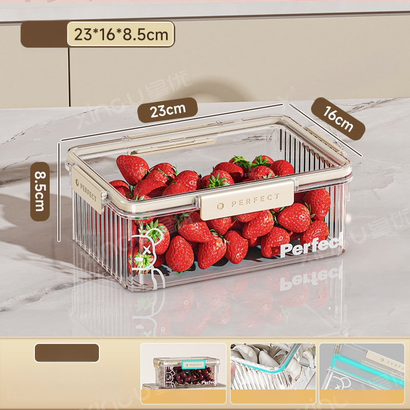 Plastikinė šaldytuvo laikymo dėžė, Xingyou, Nordic stiliaus Crisper dėžutė, maisto kokybės, skaidri, sandari