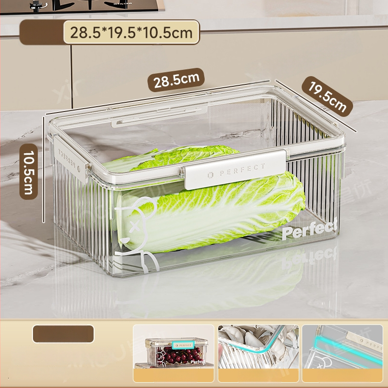 Plastikinė šaldytuvo laikymo dėžė, Xingyou, Nordic stiliaus Crisper dėžutė, maisto kokybės, skaidri, sandari