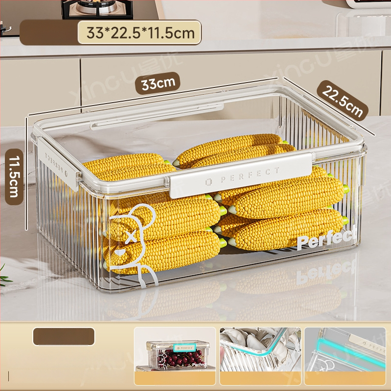 Plastikinė šaldytuvo laikymo dėžė, Xingyou, Nordic stiliaus Crisper dėžutė, maisto kokybės, skaidri, sandari