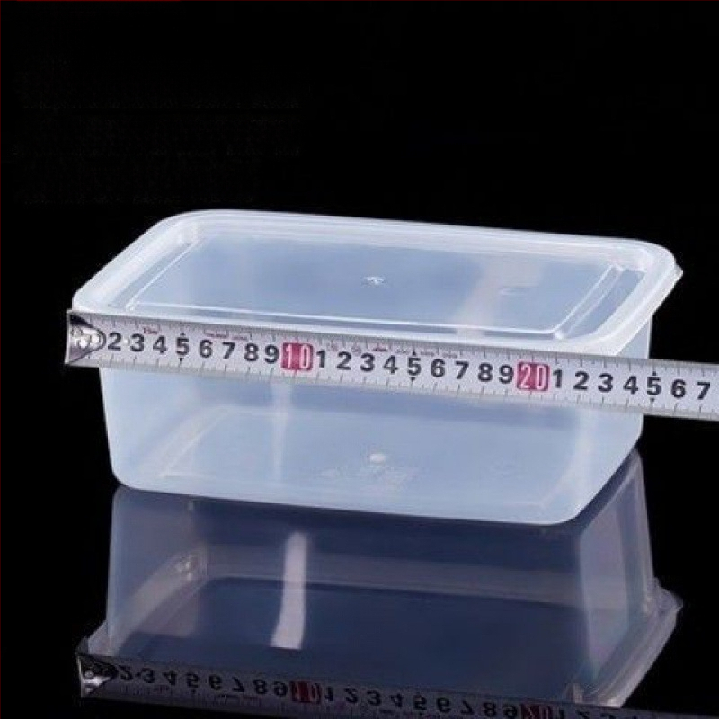 Stačiakampė polipropileninė virtuvės laikymo dėžė, didelė talpa, skaidri, maisto kokybės, šaldytuvui tinkama