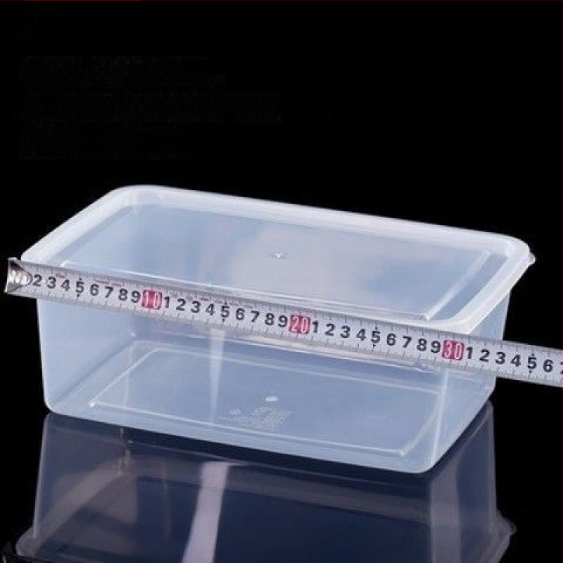 Stačiakampė polipropileninė virtuvės laikymo dėžė, didelė talpa, skaidri, maisto kokybės, šaldytuvui tinkama