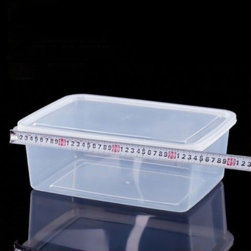 Stačiakampė polipropileninė virtuvės laikymo dėžė, didelė talpa, skaidri, maisto kokybės, šaldytuvui tinkama