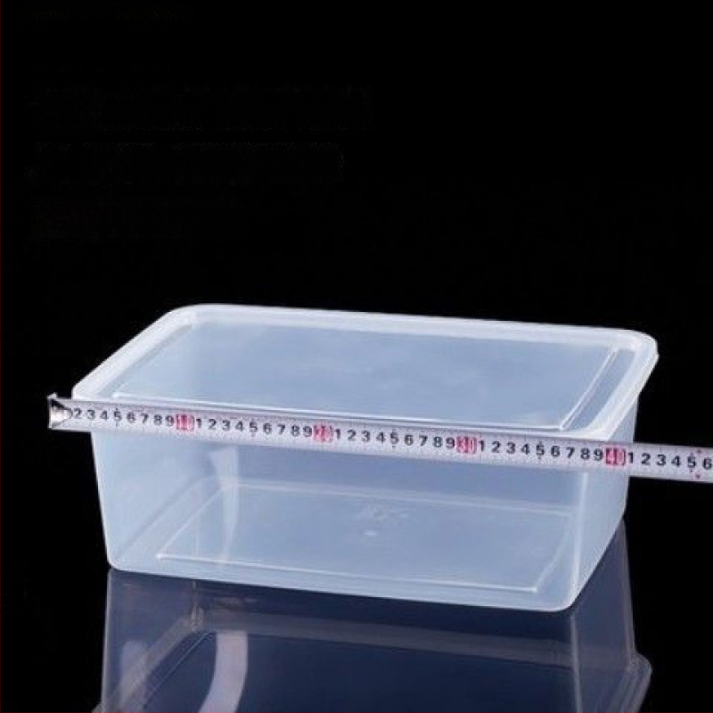 Stačiakampė polipropileninė virtuvės laikymo dėžė, didelė talpa, skaidri, maisto kokybės, šaldytuvui tinkama