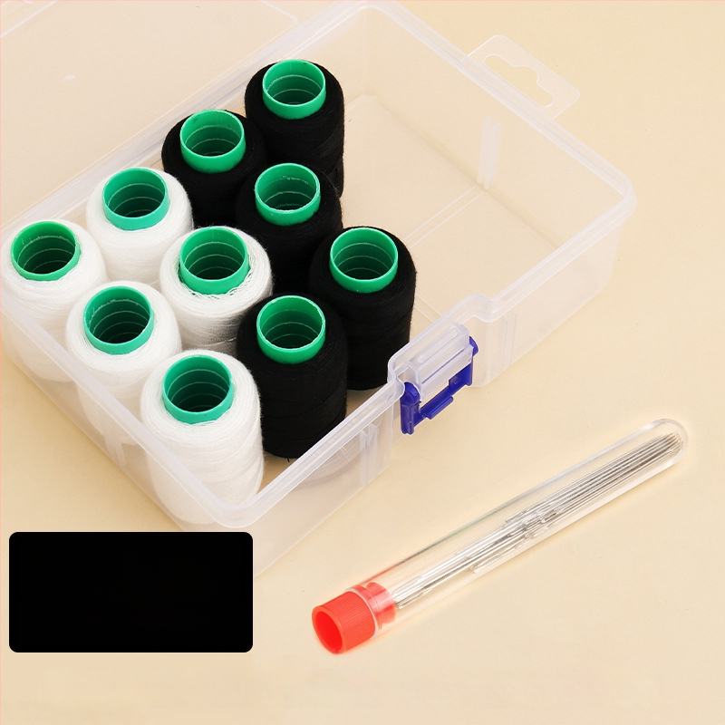 Kūginį adatų rinkinys su siūlų dėžute – praktiškas drabužių siuvimo remonto komplektas (tb-0828)