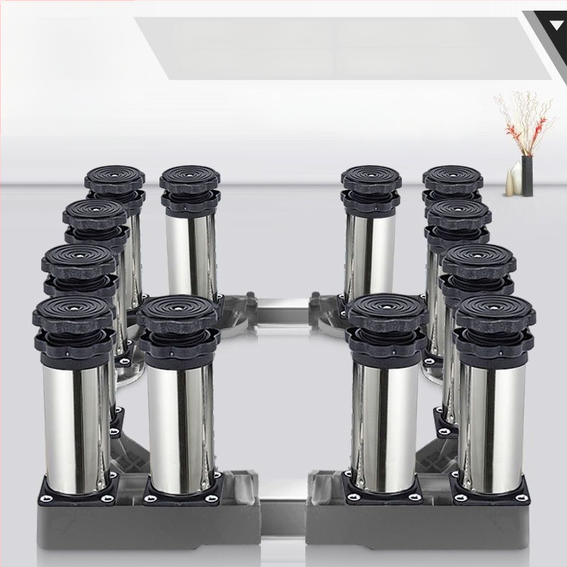 Universali skalbyklo mašinos pagrindas su reguliuojamu aukščiu ir lauko kondicionieriaus laikiklio komplektu (Nerūdijančio plieno, Judama, SKU 12345678)