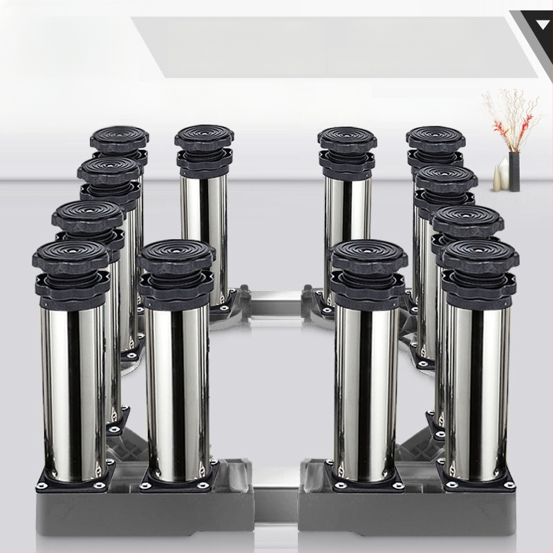 Universali skalbyklo mašinos pagrindas su reguliuojamu aukščiu ir lauko kondicionieriaus laikiklio komplektu (Nerūdijančio plieno, Judama, SKU 12345678)