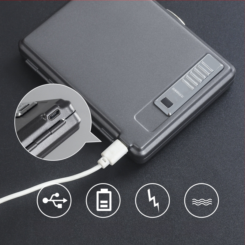 Metāla cigarešu kārba ar iebūvētu aizdedzi – ietilp 20 cigarešu, logotipa drukāšana un pielāgošana; Cool Crown